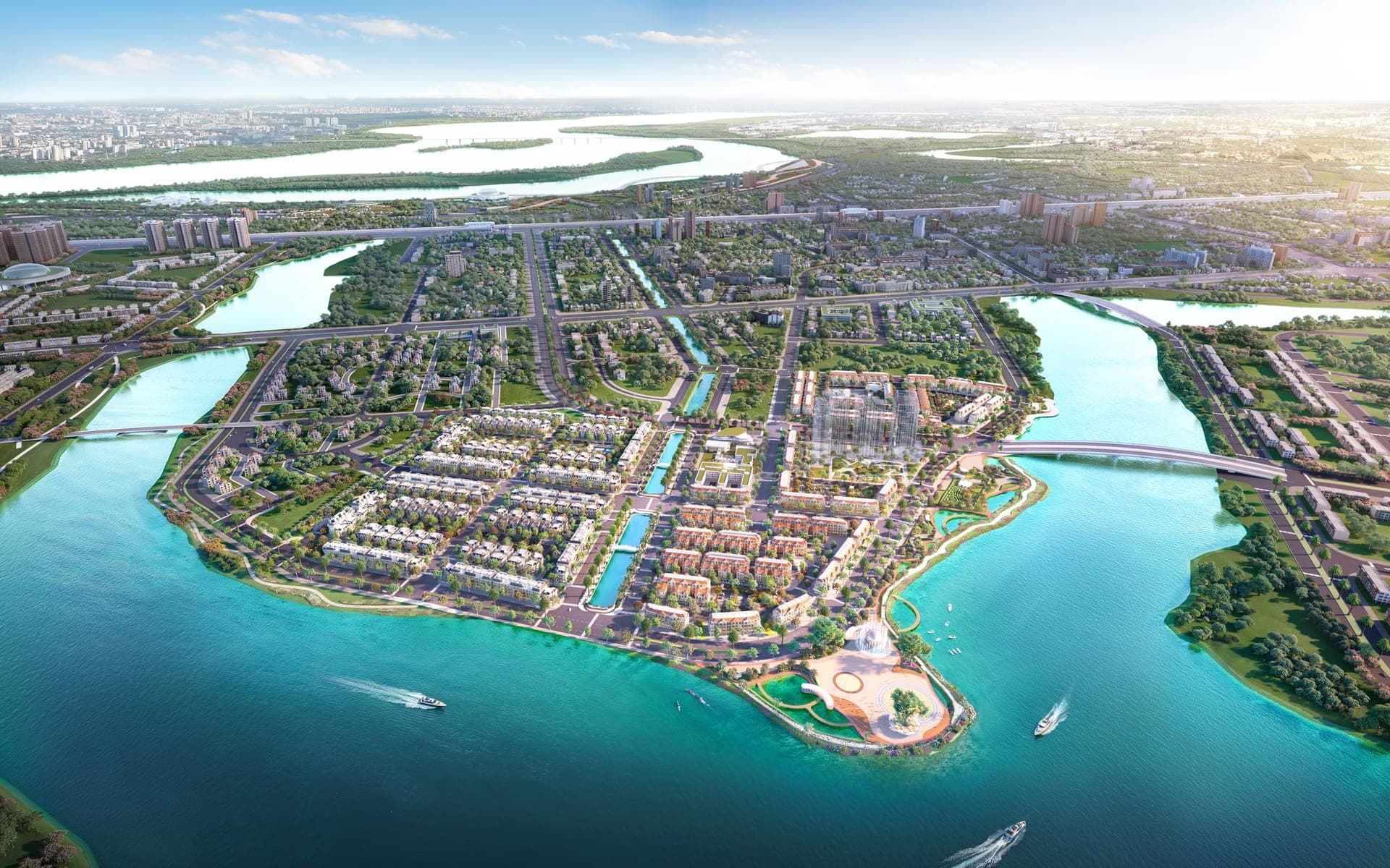 Phối cảnh cận khu đô thị ven hồ